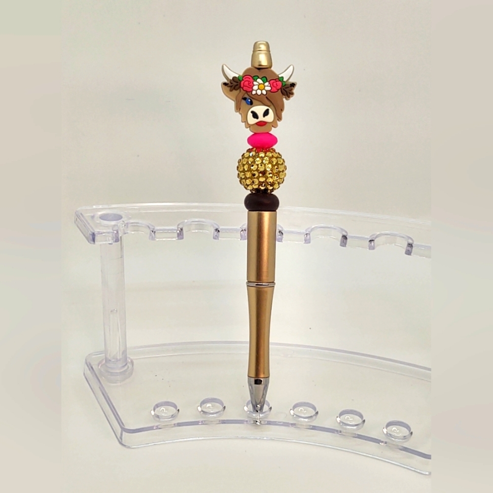 Cow Beaded Pen